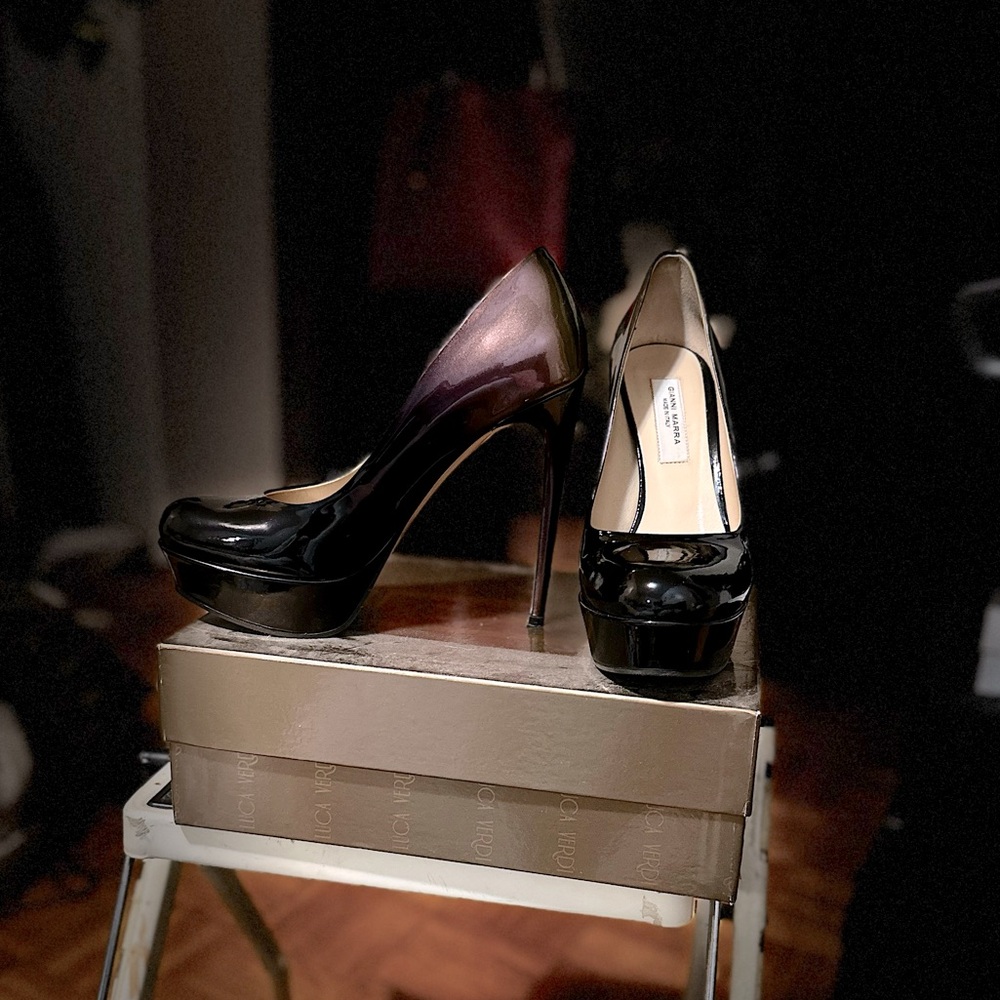 Gianni Marra Patent Leather Platform Pumps